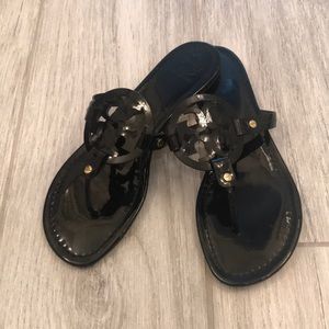 Tory Burch Miller Sandals | black patent
